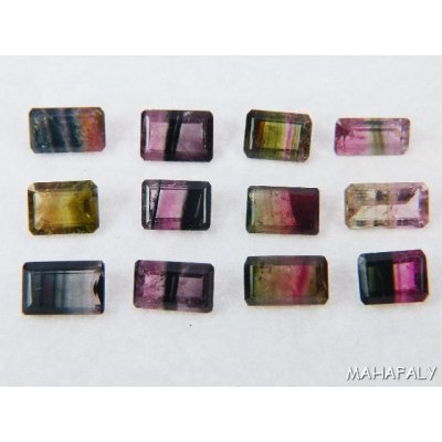 Turmalin polychrom facettiert