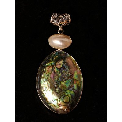 Perlmutt Anhänger + Armband