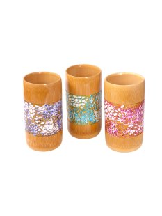 Vietnam Bambus Becher Bela  250 ml mit Eierschalen belegt...