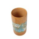 Vietnam Bambus Becher Bela  250 ml mit Eierschalen belegt D 7 H 14 cm= Code C
