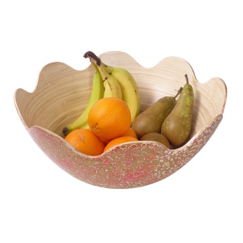 Vietnam Bambus Schale Songfanl mit Eierschalen belegt D 34 cm = Code J