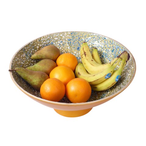 Vietnam Bambus Schale Songlu mit Eierschalen belegt D 40 cm = Code J