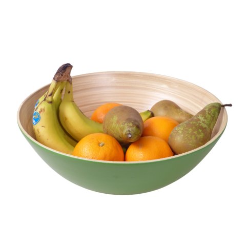 Vietnam Bambus Schale Takan aussen farbig lackiert D 30 cm = Code F