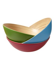 Vietnam Bambus Schale Takan aussen farbig lackiert D 30...