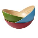 Vietnam Bambus Schale Takan aussen farbig lackiert D 30 cm = Code F