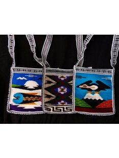 Kolumbien Hippie Umh&auml;ngetasche handgewebt 20 x 20 cm