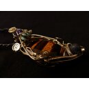 Anh&auml;nger No. 29 Jugendstil Tigerauge Neusilber 38 g 75 mm