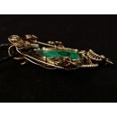 Anh&auml;nger No. 30 Jugendstil Malachit Neusilber 49 g 85 mm