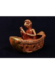 Figur 02 Muisca Kultur Goldmuseum Bogota Zeremonieboot 95...