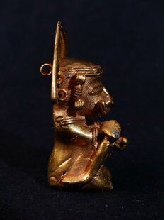 Figur 09 Muisca Kultur Goldmuseum Bogota kosmologische Figur 65 mm 61 g