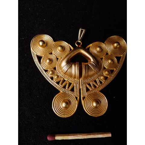 Replik 02 Anh&auml;nger kosmologische Figur Goldmuseum Bogota 75 x 60 mm