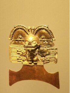 Replik 26 Anh&auml;nger kosmologische Figur Goldmuseum Bogota 50 x 50 mm