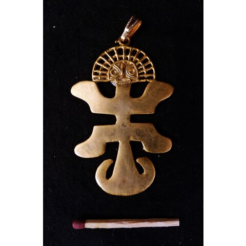 Replik 30 Anh&auml;nger kosmologische Figur Goldmuseum Bogota 60 x 40 mm