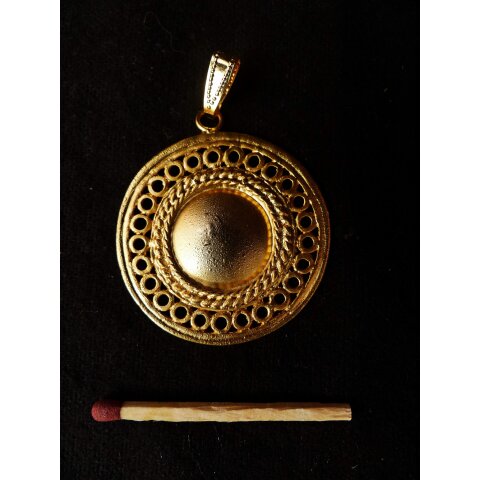 Replik 33 Anh&auml;nger kosmologische Figur Goldmuseum Bogota 40 x 30 mm