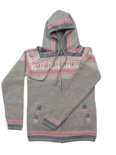 L04 Hoodie Kapuzenjacke 100 % Alpaka Wolle...