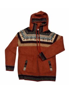 L08 Hoodie Kapuzenjacke 100 % Alpaka Wolle...