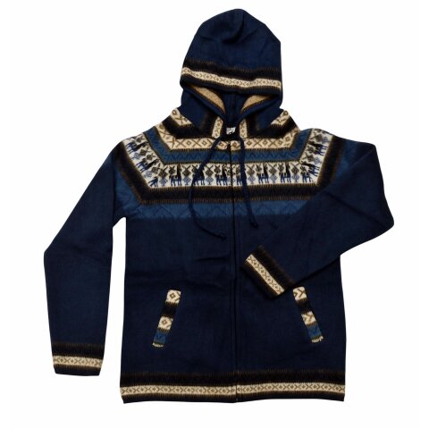L09 Hoodie Kapuzenjacke 100 % Alpaka Wolle Gr&ouml;&szlig;e L