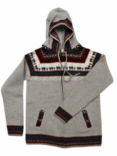 XL02 Hoodie Kapuzenjacke 100 % Alpaka Wolle...