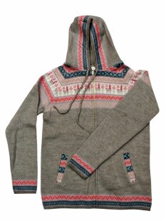 XL05 Hoodie Kapuzenjacke 100 % Alpaka Wolle...