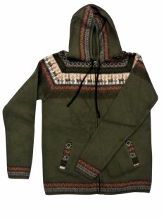 XL07 Hoodie Kapuzenjacke 100 % Alpaka Wolle...