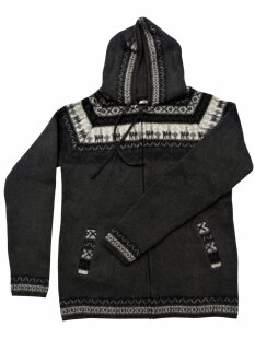 XL08 Hoodie Kapuzenjacke 100 % Alpaka Wolle...