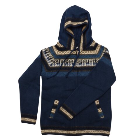 L10 Hoodie Kapuzenjacke 100 % Alpaka Wolle Gr&ouml;&szlig;e L