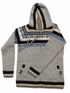 M02 Hoodie Kapuzenjacke 100 % Alpaka Wolle...