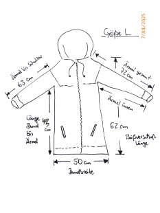 M03 Hoodie Kapuzenjacke 100 % Alpaka Wolle Gr&ouml;&szlig;e M