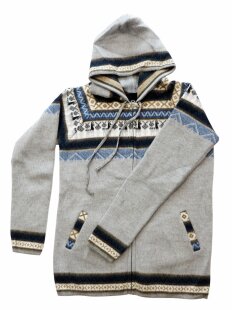 M07 Hoodie Kapuzenjacke 100 % Alpaka Wolle...