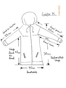 M07 Hoodie Kapuzenjacke 100 % Alpaka Wolle Gr&ouml;&szlig;e M