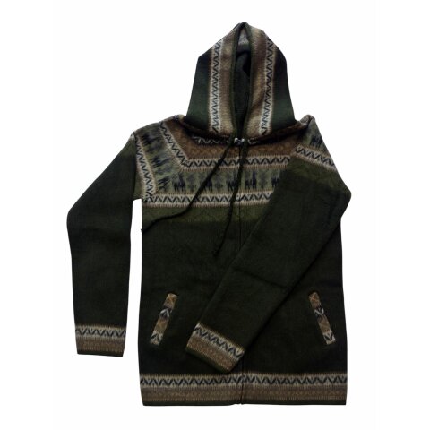 M08 Hoodie Kapuzenjacke 100 % Alpaka Wolle Gr&ouml;&szlig;e M