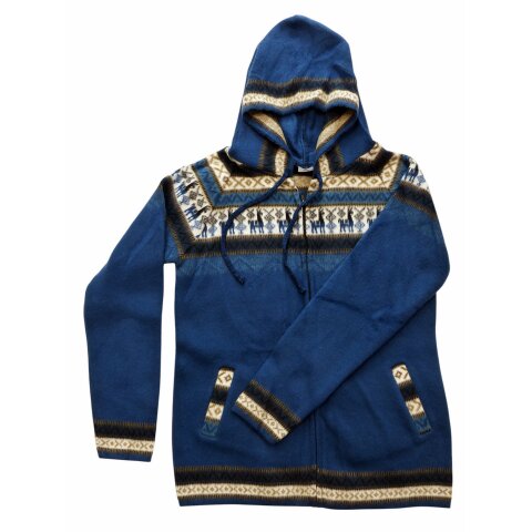 M10 Hoodie Kapuzenjacke 100 % Alpaka Wolle Gr&ouml;&szlig;e M