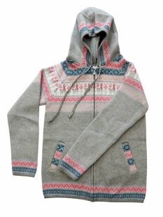 S01 Hoodie Kapuzenjacke 100 % Alpaka Wolle...