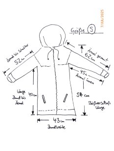 S07 Hoodie Kapuzenjacke 100 % Alpaka Wolle Gr&ouml;&szlig;e S