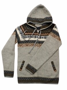 S09 Hoodie Kapuzenjacke 100 % Alpaka Wolle...