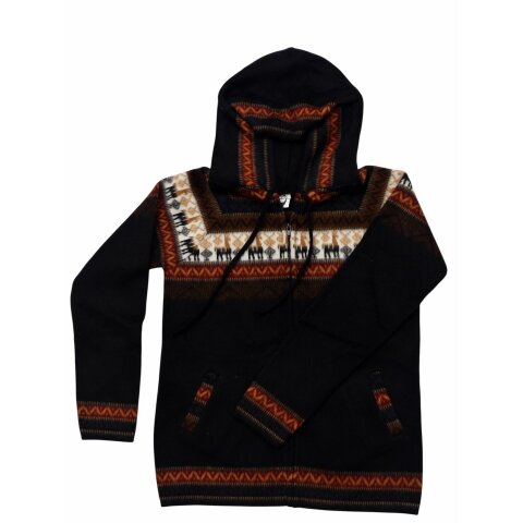 S12 Hoodie Kapuzenjacke 100 % Alpaka Wolle Gr&ouml;&szlig;e S