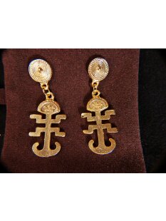 1 Paar Ohrstecker No.03 vergoldet astrologisches Motiv...