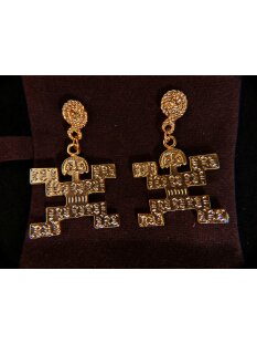 1 Paar Ohrstecker No.04 vergoldet astrologisches Motiv...