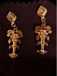 1 Paar Ohrstecker No.10 vergoldet astrologisches Motiv...