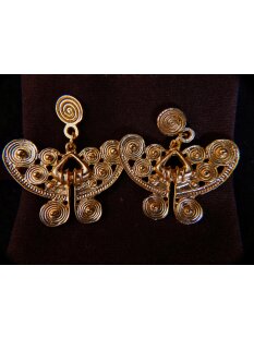 1 Paar Ohrstecker No.11 vergoldet astrologisches Motiv...