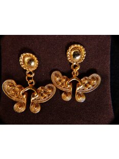 1 Paar Ohrstecker No.17 vergoldet astrologisches Motiv...