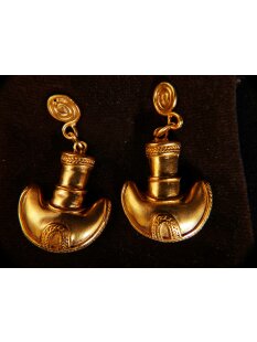 1 Paar Ohrstecker No.21 vergoldet astrologisches Motiv...