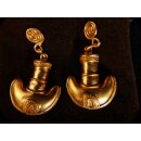1 Paar Ohrstecker No.21 vergoldet astrologisches Motiv Goldmuseum Bogota 30x25 mm
