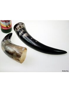 Zier- und Trinkhorn gemasert 30-35 cm 1A Qualit&auml;t...