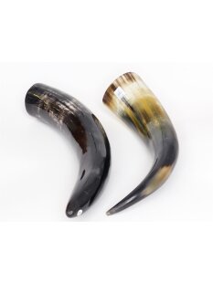 Zier- und Trinkhorn gemasert 30-35 cm 1A Qualit&auml;t 0,3 bis 0,39 Liter = Code D