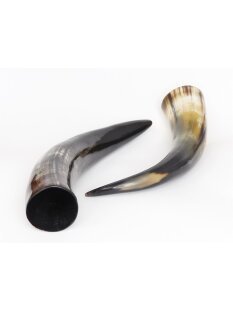 Zier- und Trinkhorn gemasert 30-35 cm 1A Qualit&auml;t 0,3 bis 0,39 Liter = Code D