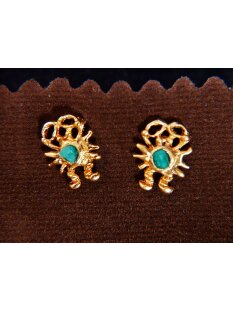 1 Paar Ohrstecker No.28 vergoldet astrologisches Motiv...