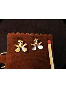 1 Paar Ohrstecker No.34 vergoldet astrologisches Motiv...