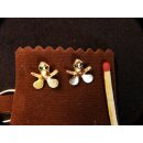 1 Paar Ohrstecker No.34 vergoldet astrologisches Motiv Goldmuseum Bogota 10-12 mm