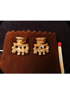 1 Paar Ohrstecker No.35 vergoldet astrologisches Motiv...